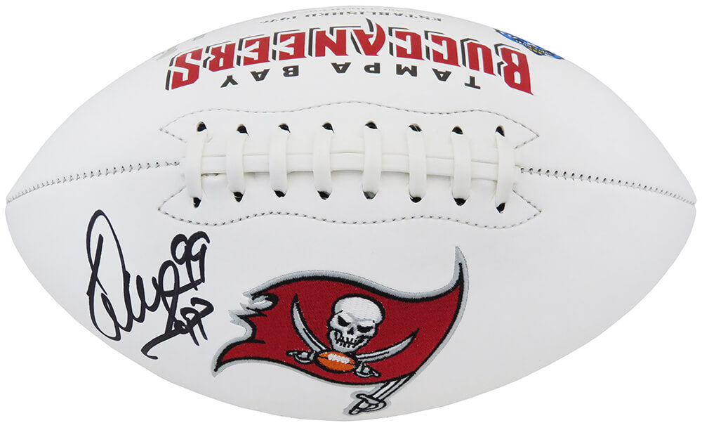 Warren Sapp Signed Tampa Bay Buccaneers Rawlings White Logo NFL Football - SAPFTB301 - Warren Sapp Signed Tampa Bay Buccaneers Rawlings White Logo NFL Football product image