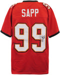 Warren Sapp Signed Red Custom Jersey - SAPJRY302 - Warren Sapp Signed Red Custom Jersey product image