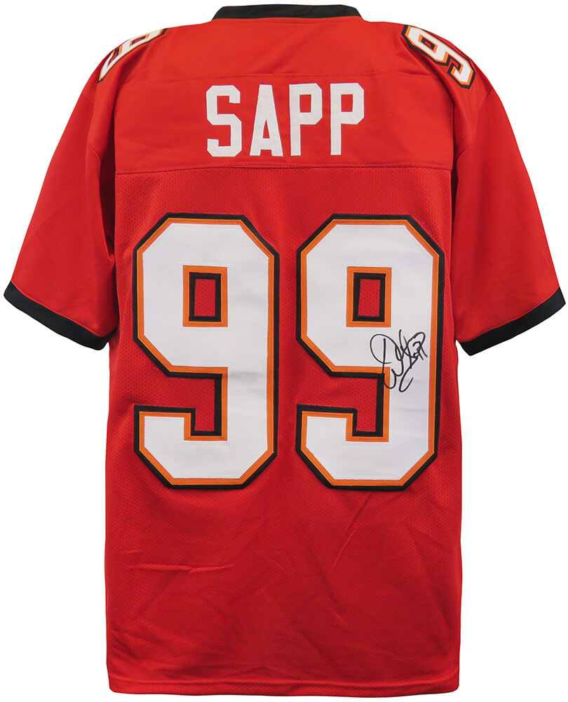 Warren Sapp Signed Red Custom Jersey - SAPJRY302 - Warren Sapp Signed Red Custom Jersey product image