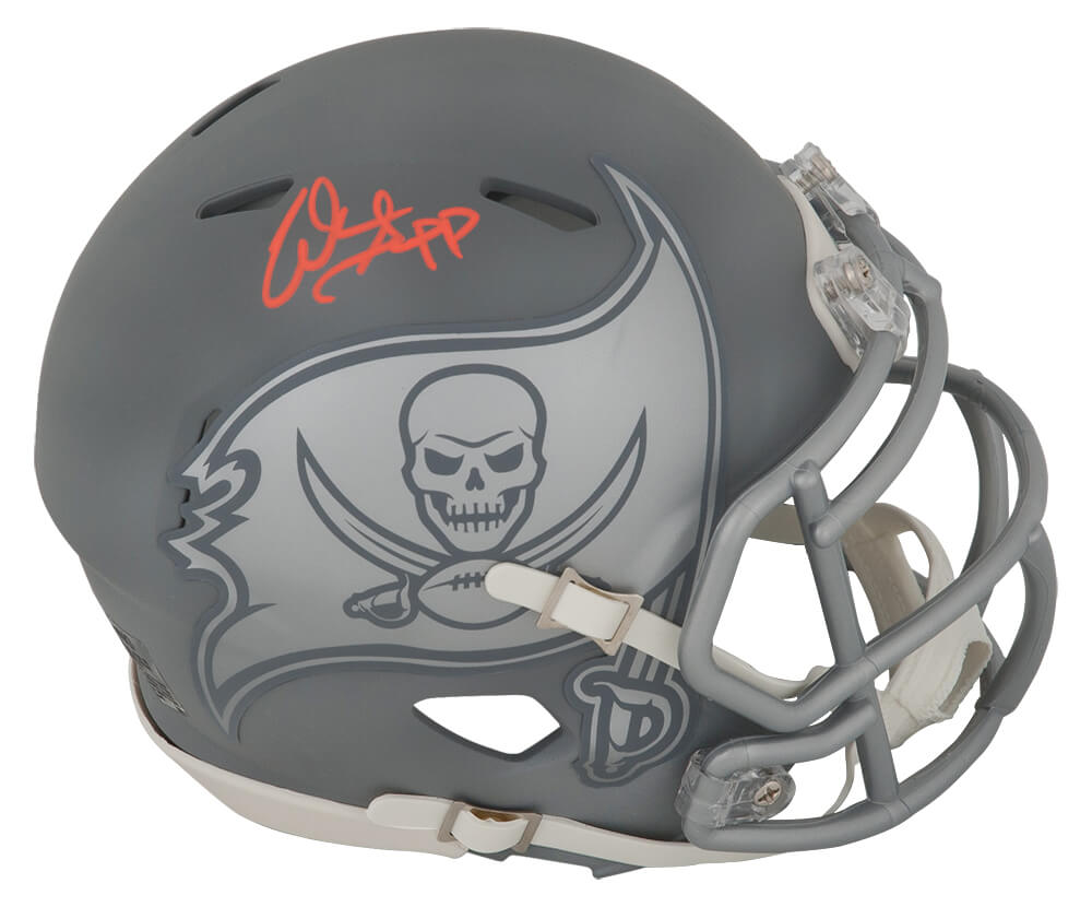 Warren Sapp Signed Tampa Bay Buccaneers SLATE Riddell Speed Mini Helmet - SAPMIN304 - Warren Sapp Signed Tampa Bay Buccaneers SLATE Riddell Speed Mini Helmet product image