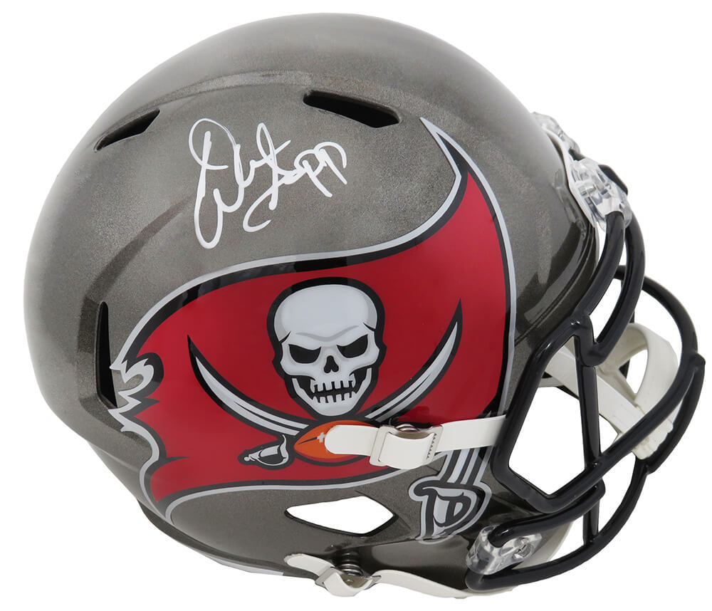 Warren Sapp Signed Tampa Bay Buccaneers Riddell Full Size Speed Replica Helmet - SAPREP304 - Warren Sapp Signed Tampa Bay Buccaneers Riddell Full Size Speed Replica Helmet product image