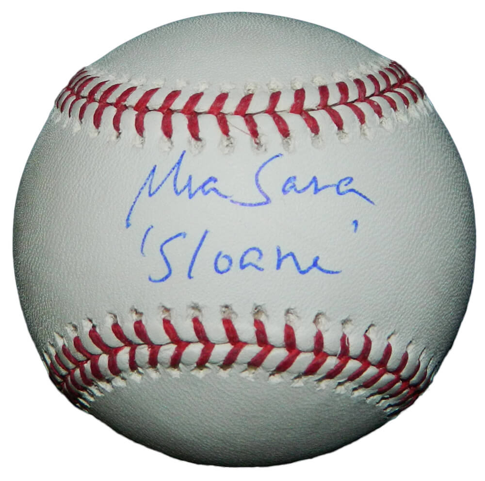 Mia Sara Signed Rawlings Official MLB Baseball w/Sloane - SARBSB500 - Mia Sara Signed Rawlings Official MLB Baseball w/Sloane product image