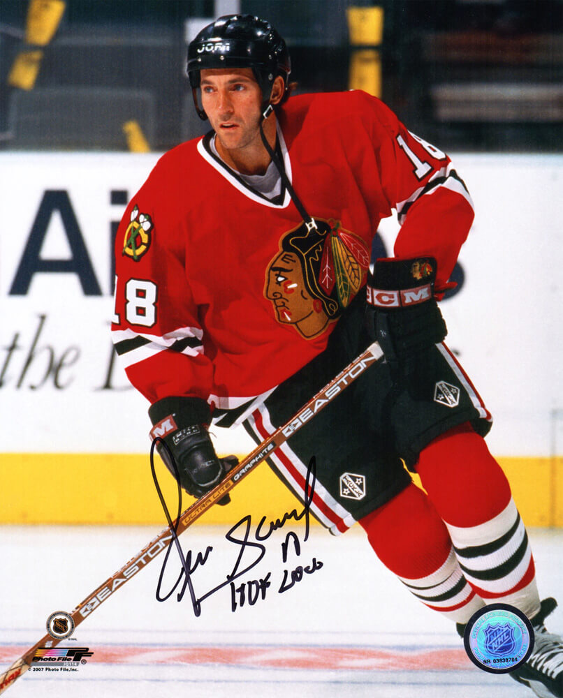 Denis Savard Signed Chicago Blackhawks Action 8x10 Photo w/HOF 2000 - SAV08P401 - Denis Savard Signed Chicago Blackhawks Action 8x10 Photo w/HOF 2000 product image