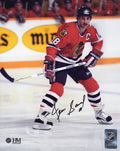 Denis Savard Signed Chicago Blackhawks Red Jersey Action 8x10 Photo - SAV08P402 - Denis Savard Signed Chicago Blackhawks Red Jersey Action 8x10 Photo product image