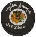 Denis Savard Signed Blackhawks Logo Hockey Puck w/HOF 2000 - SAVPUC402 - Denis Savard Signed Blackhawks Logo Hockey Puck w/HOF 2000 product image