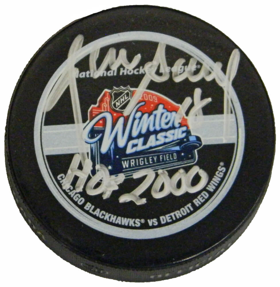 Denis Savard Signed Chicago Blackhawks 2009 Winter Classic Logo Hockey Puck w/HOF 2000 - SAVPUC405 - Denis Savard Signed Chicago Blackhawks 2009 Winter Classic Logo Hockey Puck w/HOF 2000 product image
