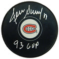 Denis Savard Signed Montreal Canadiens Logo Hockey Puck w/93 Cup - SAVPUC407 - Denis Savard Signed Montreal Canadiens Logo Hockey Puck w/93 Cup product image