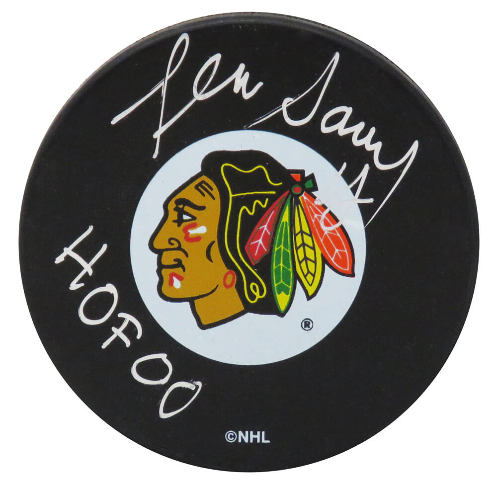 Denis Savard Signed Chicago Blackhawks Logo Hockey Puck w/HOF'00 - SAVPUC409 - Denis Savard Signed Chicago Blackhawks Logo Hockey Puck w/HOF'00 product image