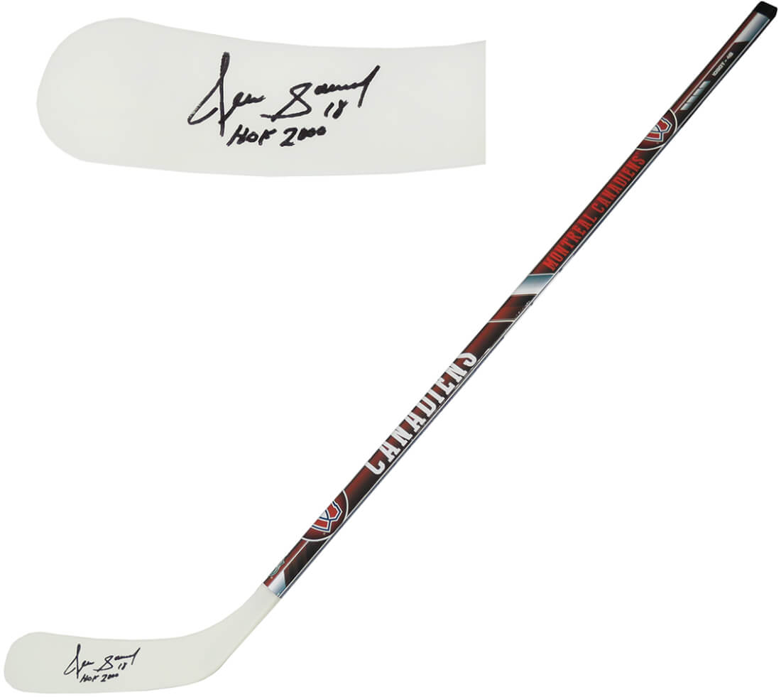 Denis Savard Signed Montreal Canadiens Logo 48 Inch Full Size Hockey Stick w/HOF 2000 - SAVSTK402 - Denis Savard Signed Montreal Canadiens Logo 48 Inch Full Size Hockey Stick w/HOF 2000 product image