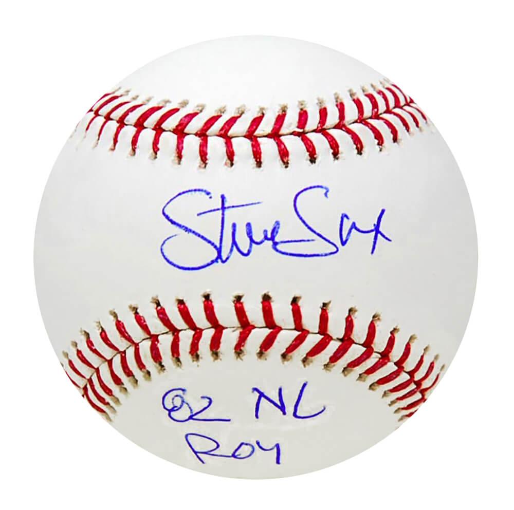Steve Sax Signed Rawlings Official MLB Baseball w/82 NL ROY - SAXBSB100 - Steve Sax Signed Rawlings Official MLB Baseball w/82 NL ROY product image