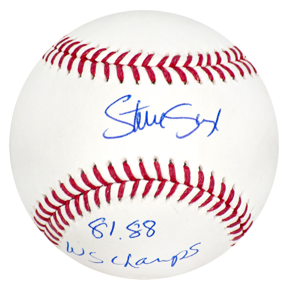Steve Sax Signed Rawlings Official MLB Baseball w/81, 88 WS Champs - SAXBSB102 - Steve Sax Signed Rawlings Official MLB Baseball w/81, 88 WS Champs product image