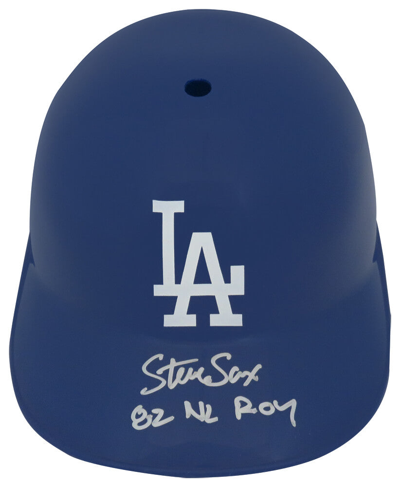 Steve Sax Signed Los Angeles Dodgers Souvenir Replica Batting Helmet w/82 NL ROY - SAXBTH100 - Steve Sax Signed Los Angeles Dodgers Souvenir Replica Batting Helmet w/82 NL ROY product image