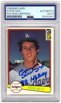 Steve Sax Signed Los Angeles Dodgers 1982 Donruss Rookie Baseball Card #624 w/82 NL ROY - (PSA Encapsulated) - SAXCAR105 - Steve Sax Signed Los Angeles Dodgers 1982 Donruss Rookie Baseball Card #624 w/82 NL ROY - (PSA Encapsulated) product image