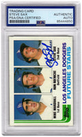 Steve Sax Signed Los Angeles Dodgers 1982 Topps Future Stars Rookie Baseball Card #681 - (PSA Encapsulated) - SAXCAR106 - Steve Sax Signed Los Angeles Dodgers 1982 Topps Future Stars Rookie Baseball Card #681 - (PSA Encapsulated) product image