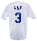 Steve Sax Signed White Custom Baseball Jersey w/82 NL ROY - SAXJRY100 - Steve Sax Signed White Custom Baseball Jersey w/82 NL ROY product image