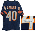 Gale Sayers Signed Navy Custom Jersey w/HOF 77 - SAYJRY300 - Gale Sayers Signed Navy Custom Jersey w/HOF 77 product image
