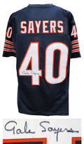 Gale Sayers Signed Navy Custom Jersey - SAYJRY302 - Gale Sayers Signed Navy Custom Jersey product image