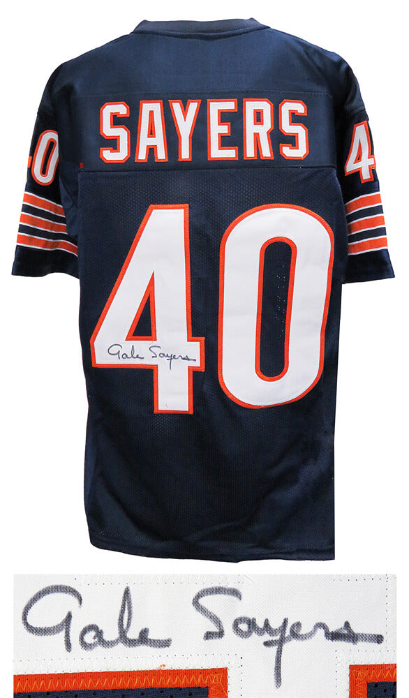 Gale Sayers Signed Navy Custom Jersey - SAYJRY302 - Gale Sayers Signed Navy Custom Jersey product image