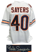 Gale Sayers Signed White Custom Football Jersey - SAYJRY304 - Gale Sayers Signed White Custom Football Jersey product image