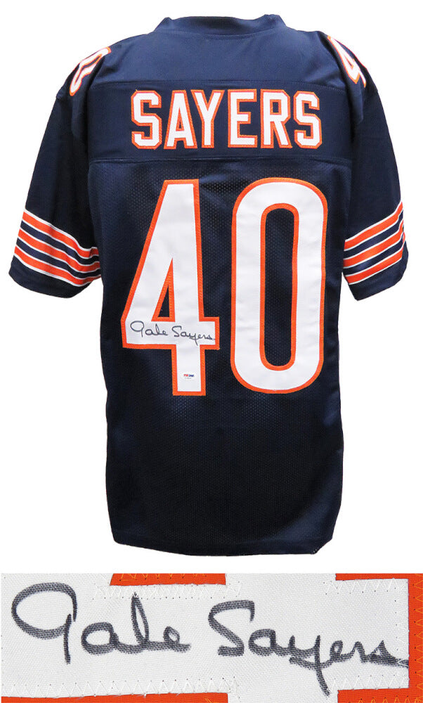 Gale Sayers Signed Navy Custom Football Jersey (PSA/DNA) - SAYJRY306 - Gale Sayers Signed Navy Custom Football Jersey (PSA/DNA) product image