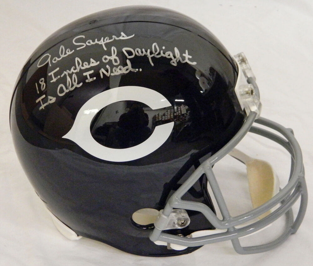 Gale Sayers Signed Bears T/B Riddell Full-Size Replica Helmet w/18 Inches Of Daylight…. - SAYREP302 - Gale Sayers Signed Bears T/B Riddell Full-Size Replica Helmet w/18 Inches Of Daylight…. product image