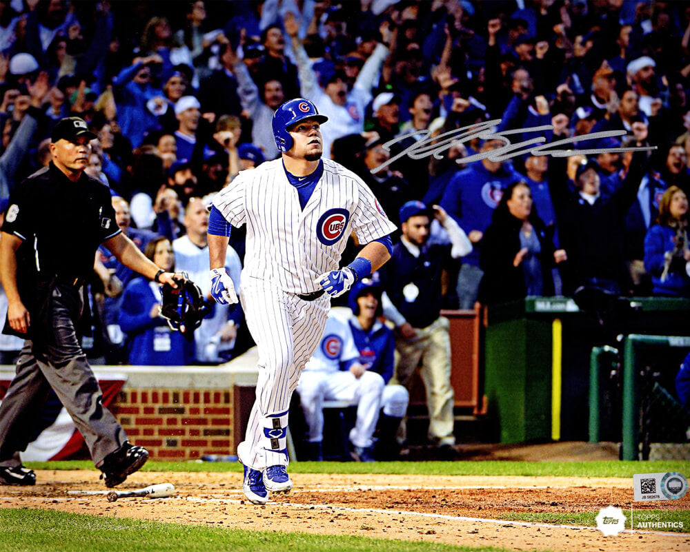 Kyle Schwarber Signed Chicago Cubs 2015 Playoffs HR Action 8x10 Photo - SCH08P110 - Kyle Schwarber Signed Chicago Cubs 2015 Playoffs HR Action 8x10 Photo product image