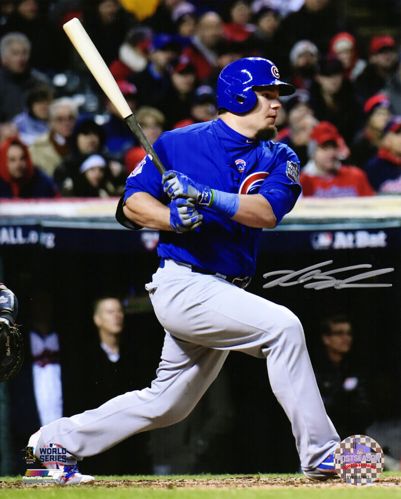 Kyle Schwarber Signed Cubs 2016 World Series Batting Action 8x10 Photo - SCH08P113 - Kyle Schwarber Signed Cubs 2016 World Series Batting Action 8x10 Photo product image