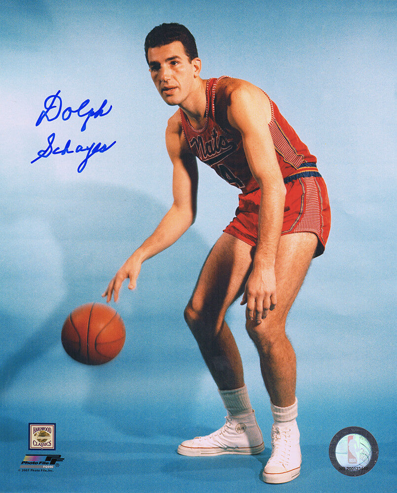 Dolph Schayes Signed Syracuse Nationals Dribble Pose 8x10 Photo - SCH08P200 - Dolph Schayes Signed Syracuse Nationals Dribble Pose 8x10 Photo product image