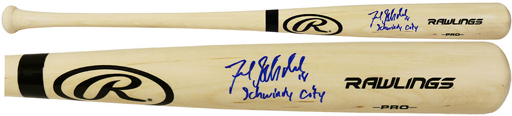 Frank Schwindel Signed Rawlings Pro Blonde Baseball Bat w/Schwindy City - SCHBAT130 - Frank Schwindel Signed Rawlings Pro Blonde Baseball Bat w/Schwindy City product image