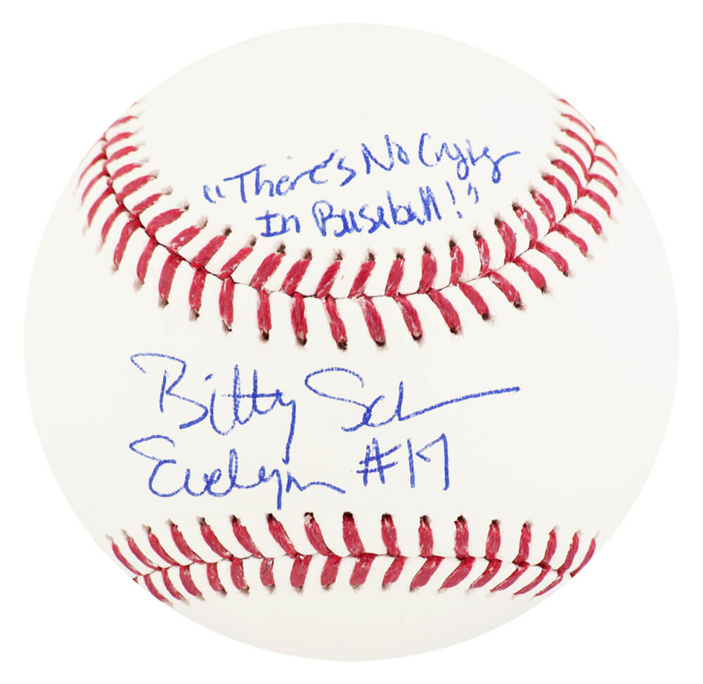 Bitty Schram Signed Rawlings Official MLB Baseball w/Evelyn, There's No Crying In Baseball - SCHBSB501 - Bitty Schram Signed Rawlings Official MLB Baseball w/Evelyn, There's No Crying In Baseball product image