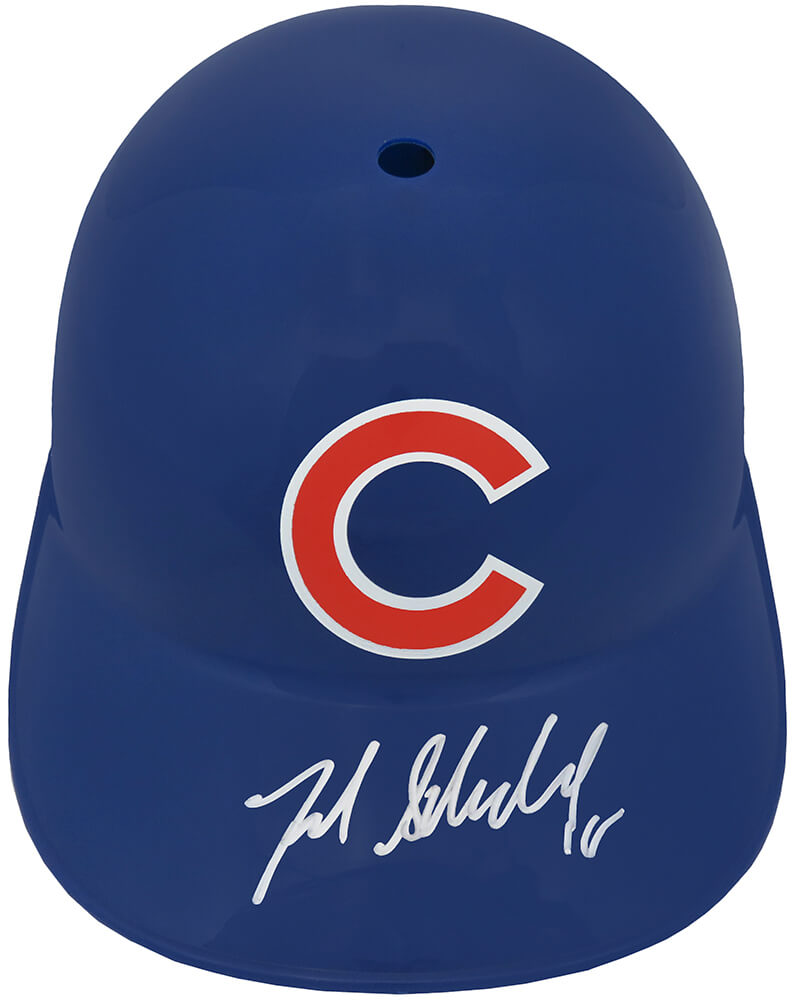 Frank Schwindel Signed Chicago Cubs Replica Souvenir Batting Helmet - SCHBTH110 - Frank Schwindel Signed Chicago Cubs Replica Souvenir Batting Helmet product image