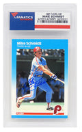 Mike  Schmidt Signed Philadelphia Phillies 1987 Fleer Trading Card #187 - (Fanatics Encapsulated) - SCHCAR100 - Mike Schmidt Signed Philadelphia Phillies 1987 Fleer Trading Card #187 - (Fanatics Encapsulated) product image