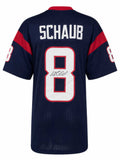 Matt Schaub Signed Navy Custom Football Jersey - SCHJRY320 - Matt Schaub Signed Navy Custom Football Jersey product image