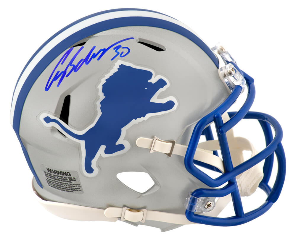 Cory Schlesinger Signed Detroit Lions Riddell Speed Mini Helmet - SCHMIN310 - Cory Schlesinger Signed Detroit Lions Riddell Speed Mini Helmet product image