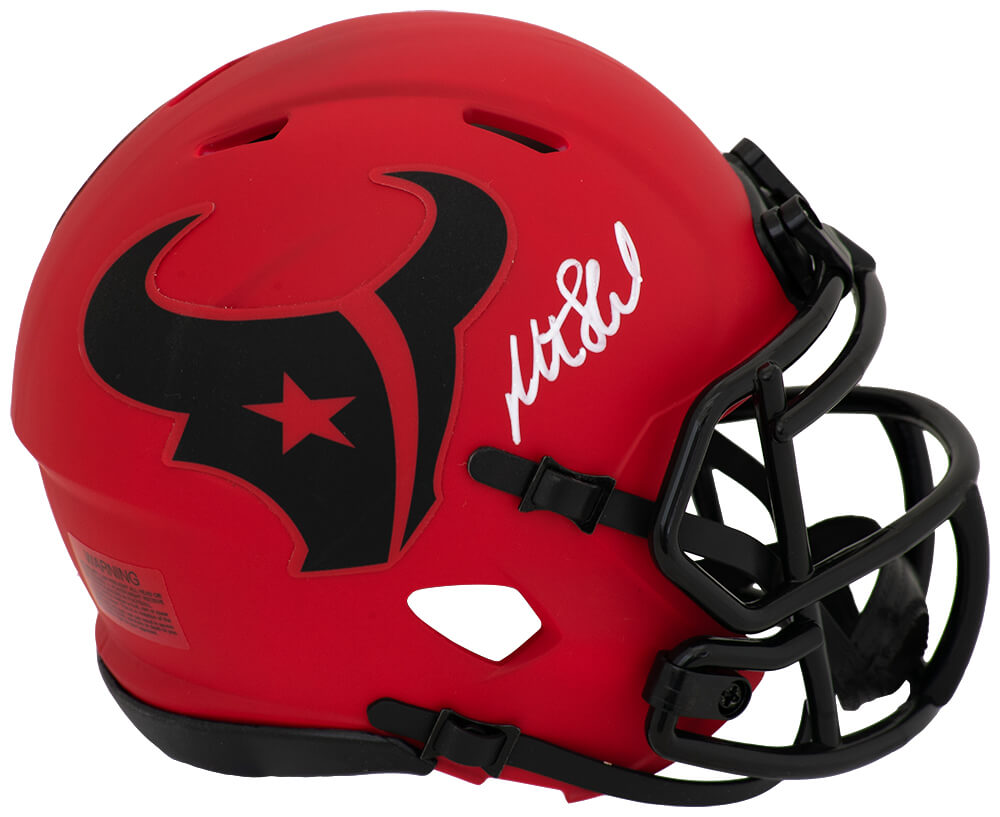 Matt Schaub Signed Houston Texans RAVE Riddell Speed Mini Helmet - SCHMIN321 - Matt Schaub Signed Houston Texans RAVE Riddell Speed Mini Helmet product image