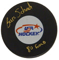 Buzz Schneider Signed USA Hockey Logo Hockey Puck w/80 Gold - SCHPUC400 - Buzz Schneider Signed USA Hockey Logo Hockey Puck w/80 Gold product image