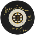 Milt Schmidt Signed Bruins Medium Logo Hockey Puck w/HOF 1961 - SCHPUC413 - Milt Schmidt Signed Bruins Medium Logo Hockey Puck w/HOF 1961 product image