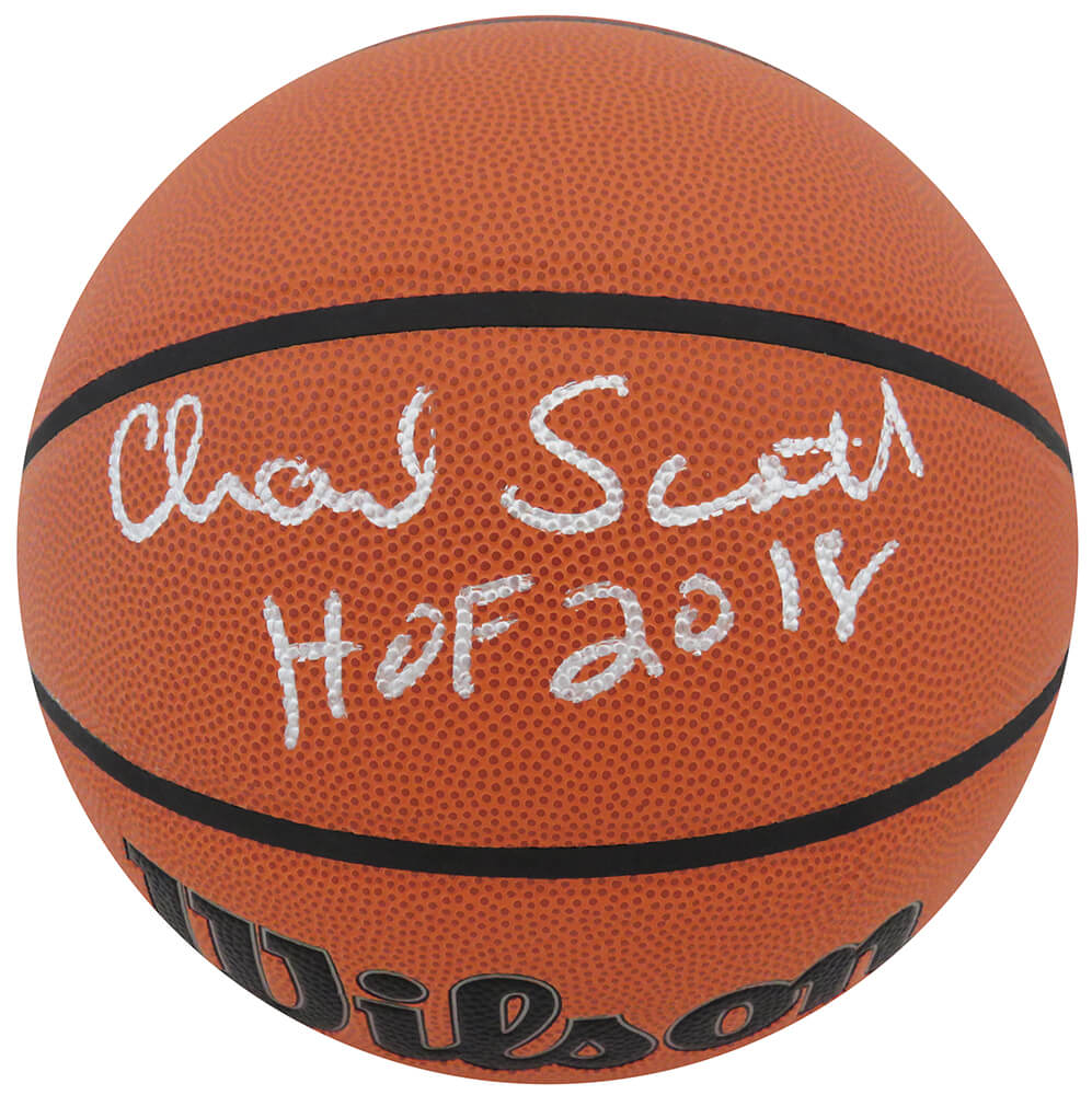 Charlie Scott Signed Wilson Indoor/Outdoor NBA Basketball w/HOF 2018 - SCOBSK201 - Charlie Scott Signed Wilson Indoor/Outdoor NBA Basketball w/HOF 2018 product image