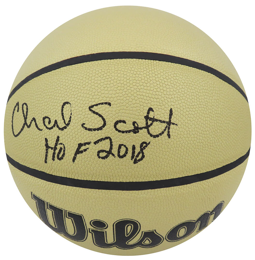 Charlie Scott Signed Wilson Gold NBA Basketball w/HOF 2018 - SCOBSK203 - Charlie Scott Signed Wilson Gold NBA Basketball w/HOF 2018 product image