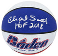 Charlie Scott Signed Baden Red, White & Blue Full Size Basketball w/HOF 2018 - SCOBSK204 - Charlie Scott Signed Baden Red, White & Blue Full Size Basketball w/HOF 2018 product image