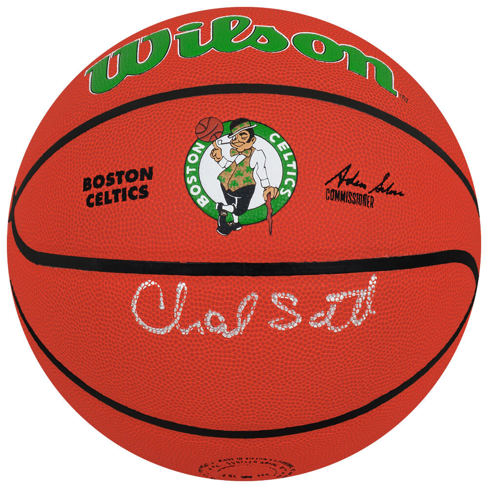 Charlie Scott Signed Boston Celtics Logo Wilson NBA Basketball - SCOBSK206 - Charlie Scott Signed Boston Celtics Logo Wilson NBA Basketball product image