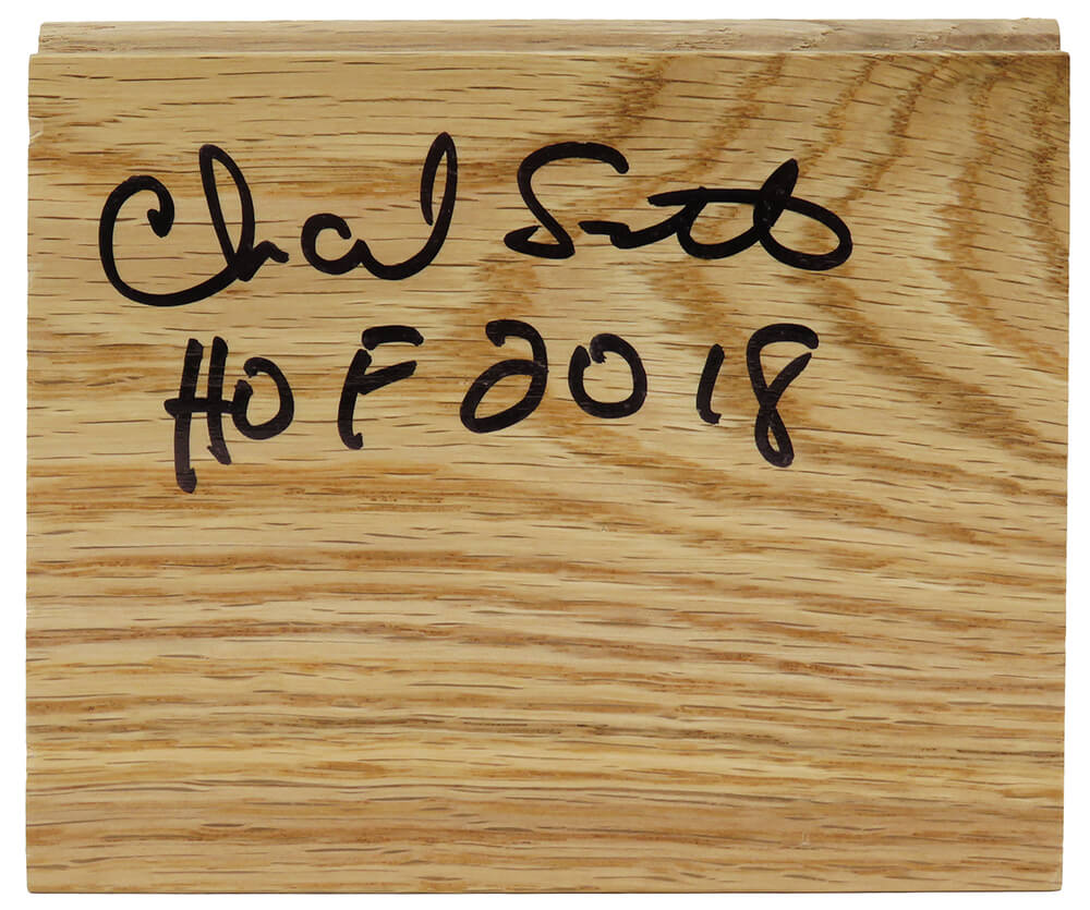 Charlie Scott Signed 5×6 Wood Floor Piece w/HOF 2018 - SCOFLO200 - Charlie Scott Signed 5×6 Wood Floor Piece w/HOF 2018 product image