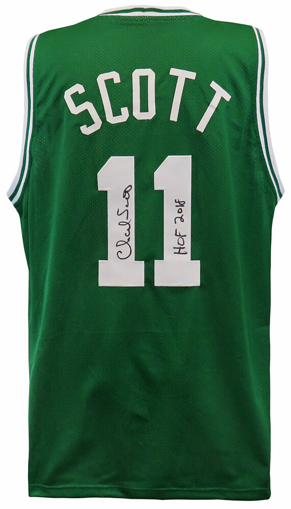 Charlie Scott Signed Green Custom Basketball Jersey w/HOF 2018 - SCOJRY200 - Charlie Scott Signed Green Custom Basketball Jersey w/HOF 2018 product image