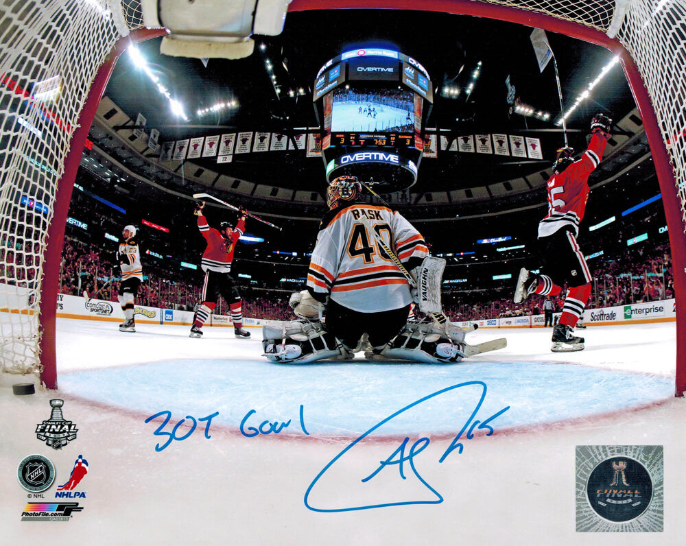 Andrew Shaw Signed Blackhawks 2013 Stanley Cup Finals Game 1 Winning Goal 8x10 Photo w/"3OT Goal" - SHA08P406 - Andrew Shaw Signed Blackhawks 2013 Stanley Cup Finals Game 1 Winning Goal 8x10 Photo w/"3OT Goal" product image