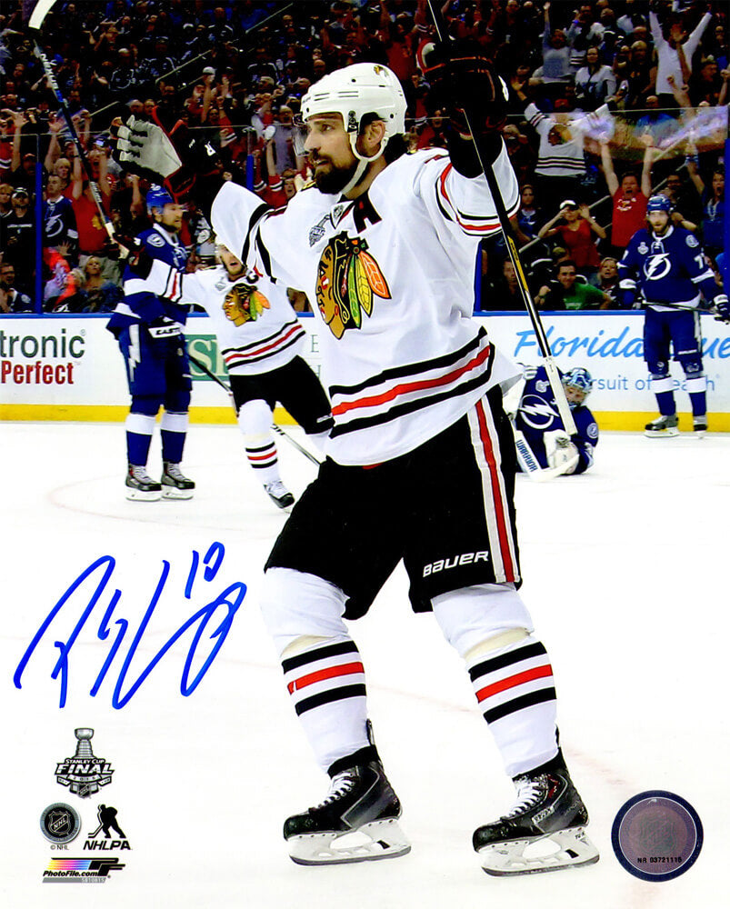 Patrick Sharp Signed Chicago Blackhawks 2015 Stanley Cup Finals Arms Raised Celebration 8x10 Photo - SHA08P442 - Patrick Sharp Signed Chicago Blackhawks 2015 Stanley Cup Finals Arms Raised Celebration 8x10 Photo product image