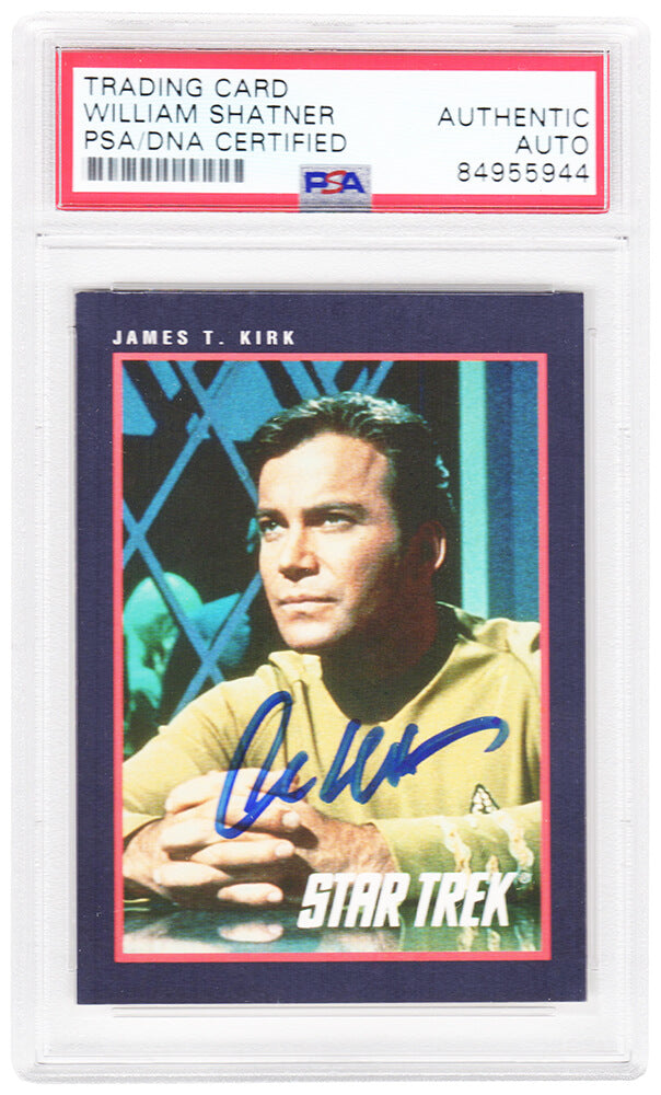 William Shatner Signed 1991 Star Trek 25th Anniversary James T. Kirk Impel Trading Card #97 - (PSA Encapsulated) - SHACAR503 - William Shatner Signed 1991 Star Trek 25th Anniversary James T. Kirk Impel Trading Card #97 - (PSA Encapsulated) product image