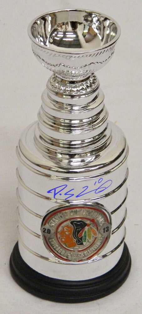 Patrick Sharp Signed Chicago Blackhawks 2013 Champions Logo Mini Stanley Cup - SHACUP400 - Patrick Sharp Signed Chicago Blackhawks 2013 Champions Logo Mini Stanley Cup product image