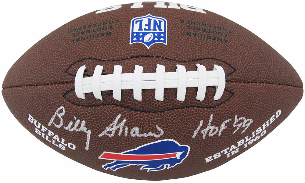 Billy Shaw Signed Buffalo Bills Wilson Brown Logo Football w/HOF'99 - SHAFTB311 - Billy Shaw Signed Buffalo Bills Wilson Brown Logo Football w/HOF'99 product image