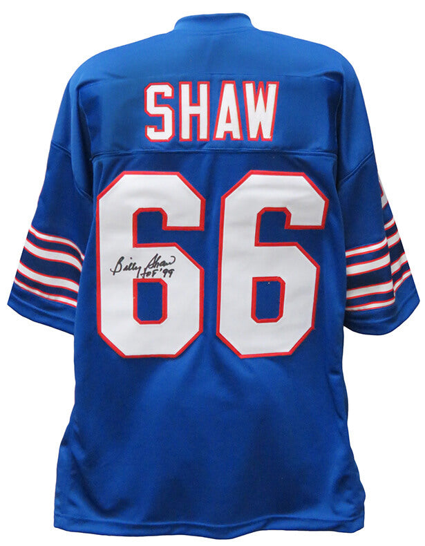Billy Shaw Signed Blue Throwback Custom Football Jersey w/HOF'99 - SHAJRY310 - Billy Shaw Signed Blue Throwback Custom Football Jersey w/HOF'99 product image