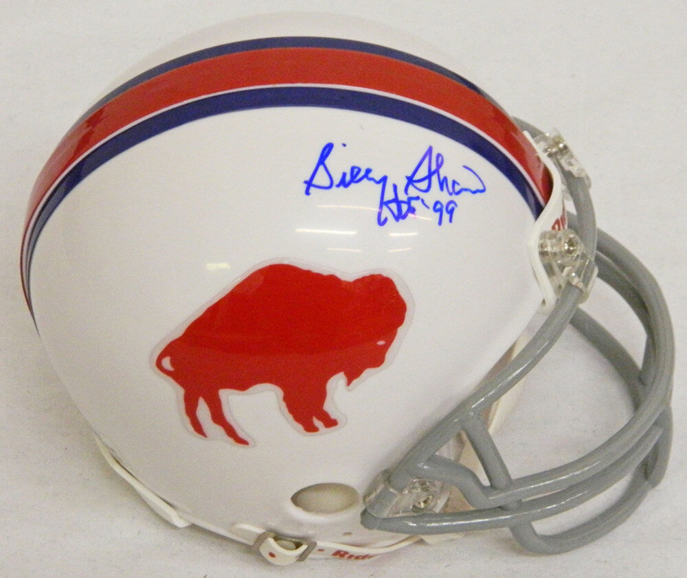 Billy Shaw Signed Bills Riddell T/B Replica Mini Helmet w/HOF'99 - SHAMIN300 - Billy Shaw Signed Bills Riddell T/B Replica Mini Helmet w/HOF'99 product image